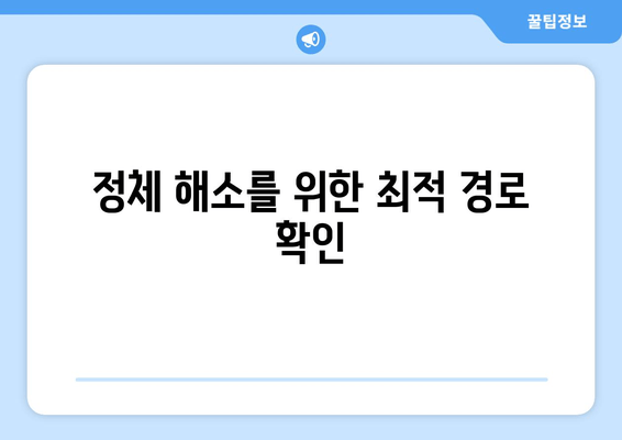 정체 해소를 위한 최적 경로 확인