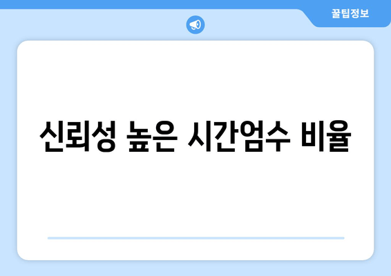 신뢰성 높은 시간엄수 비율