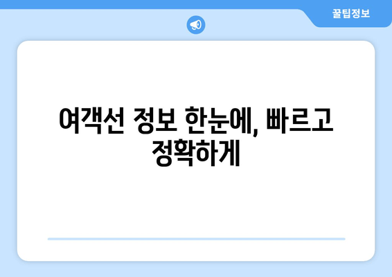 여객선 정보 한눈에, 빠르고 정확하게