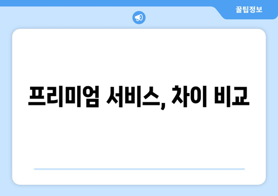 프리미엄 서비스, 차이 비교