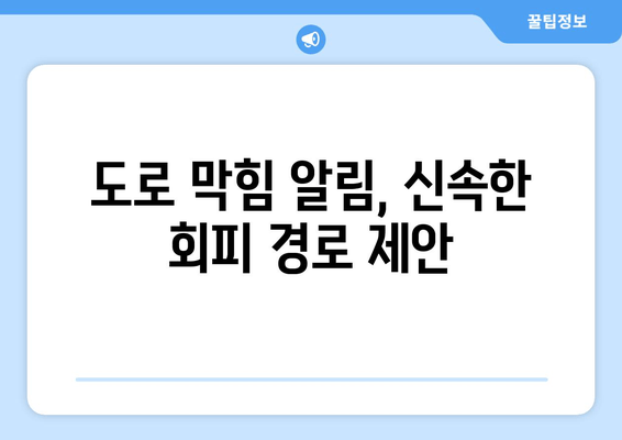 도로 막힘 알림, 신속한 회피 경로 제안