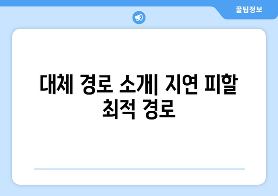 대체 경로 소개| 지연 피할 최적 경로