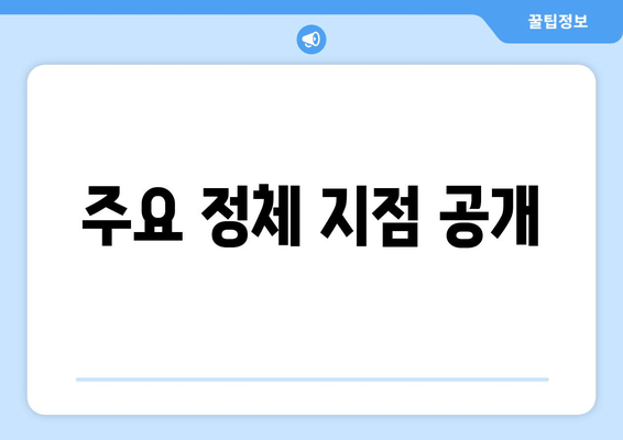 주요 정체 지점 공개