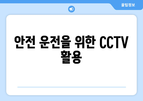 안전 운전을 위한 CCTV 활용