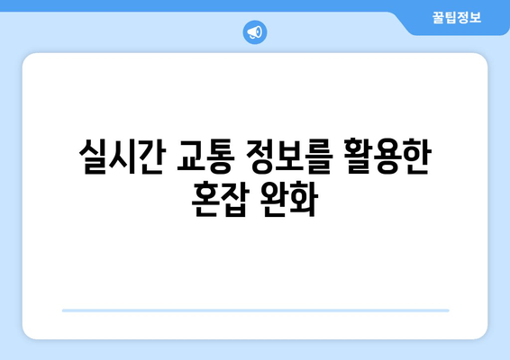 실시간 교통 정보를 활용한 혼잡 완화