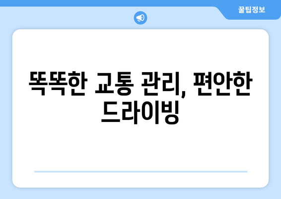 똑똑한 교통 관리, 편안한 드라이빙