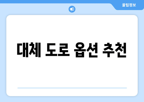 대체 도로 옵션 추천