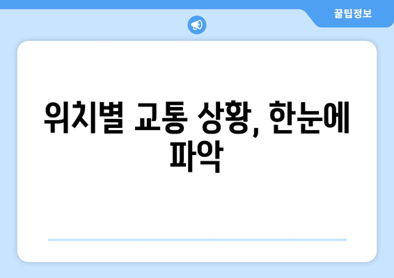 위치별 교통 상황, 한눈에 파악