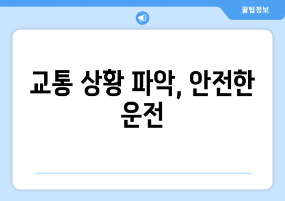 교통 상황 파악, 안전한 운전