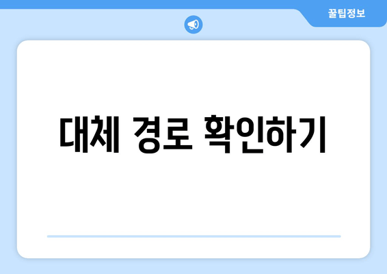 대체 경로 확인하기