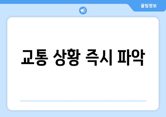 교통 상황 즉시 파악