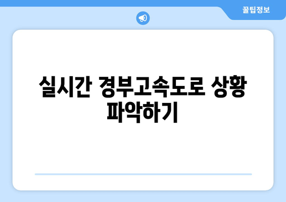 실시간 경부고속도로 상황 파악하기