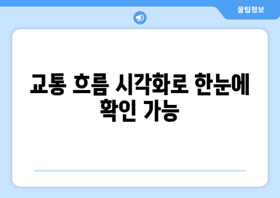 교통 흐름 시각화로 한눈에 확인 가능