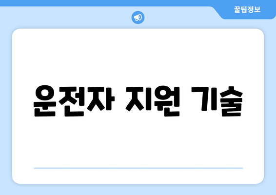 운전자 지원 기술