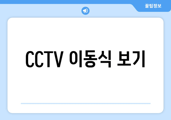 CCTV 이동식 보기