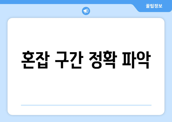 혼잡 구간 정확 파악