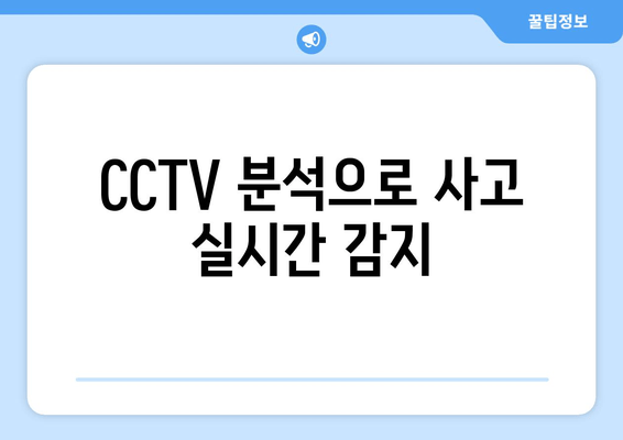 CCTV 분석으로 사고 실시간 감지