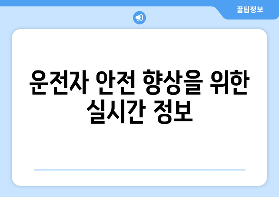 운전자 안전 향상을 위한 실시간 정보