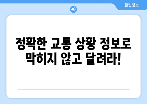 정확한 교통 상황 정보로 막히지 않고 달려라!