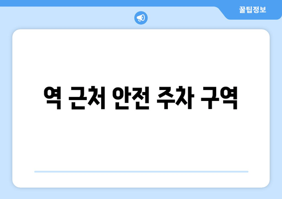 역 근처 안전 주차 구역