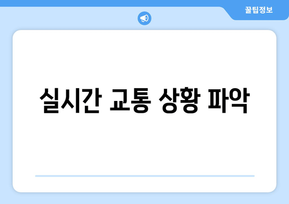 실시간 교통 상황 파악