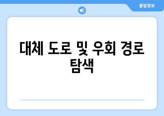 대체 도로 및 우회 경로 탐색