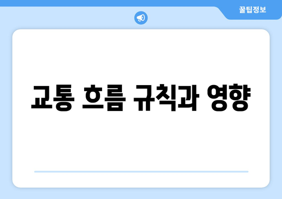 교통 흐름 규칙과 영향