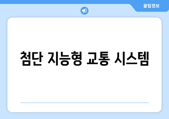 첨단 지능형 교통 시스템