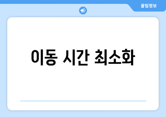 이동 시간 최소화