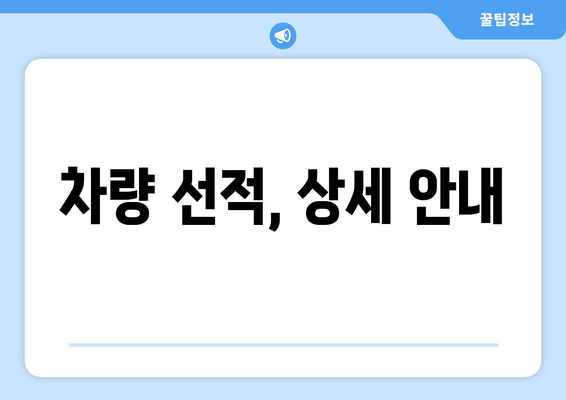 차량 선적, 상세 안내