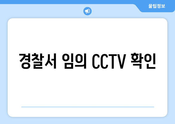 경찰서 임의 CCTV 확인