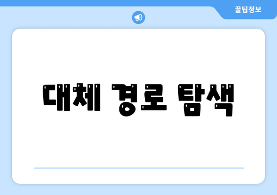 대체 경로 탐색