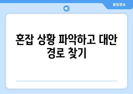 혼잡 상황 파악하고 대안 경로 찾기