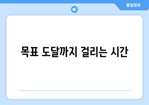 목표 도달까지 걸리는 시간