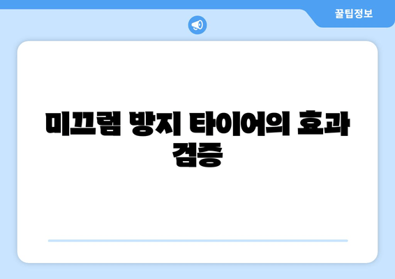 미끄럼 방지 타이어의 효과 검증