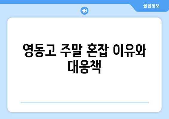 영동고 주말 혼잡 이유와 대응책