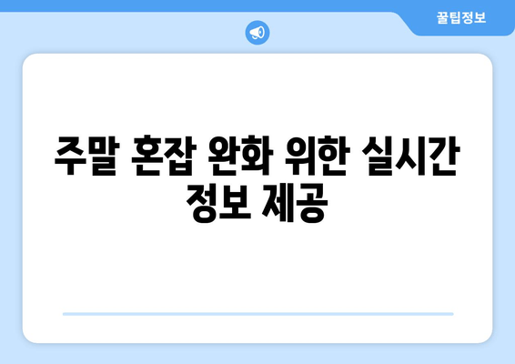 주말 혼잡 완화 위한 실시간 정보 제공