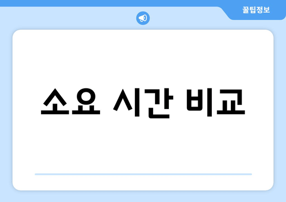 소요 시간 비교