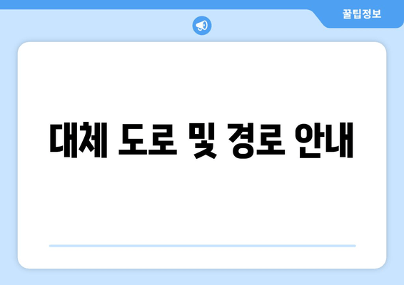 대체 도로 및 경로 안내