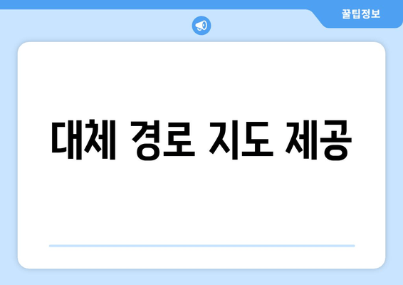 대체 경로 지도 제공