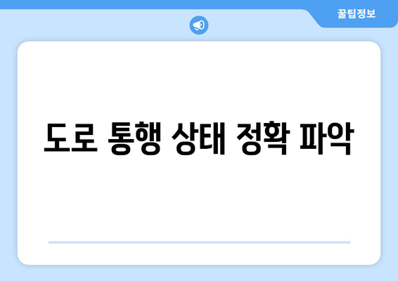 도로 통행 상태 정확 파악