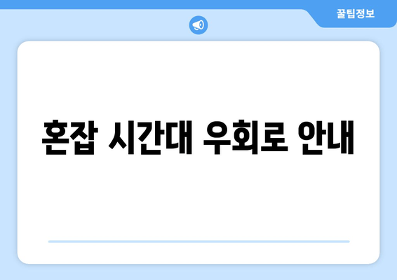 혼잡 시간대 우회로 안내