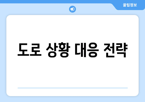 도로 상황 대응 전략