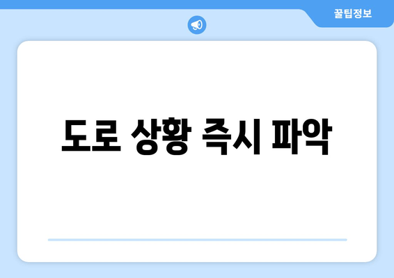 도로 상황 즉시 파악