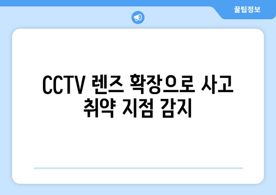 CCTV 렌즈 확장으로 사고 취약 지점 감지