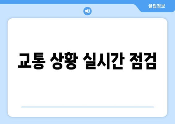 교통 상황 실시간 점검