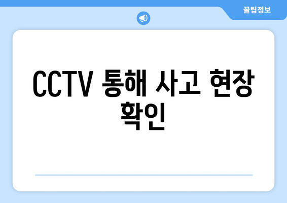 CCTV 통해 사고 현장 확인