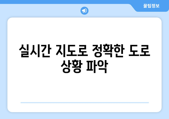 실시간 지도로 정확한 도로 상황 파악