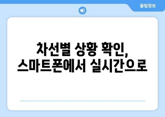 차선별 상황 확인, 스마트폰에서 실시간으로