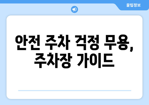 안전 주차 걱정 무용, 주차장 가이드